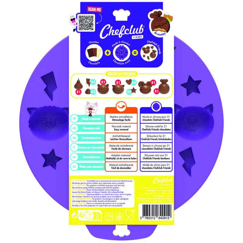 Forma din silicon pentru ciocolata, Chefclub kids [ps:128a44c3-25f0-400a-bfef-339022937cd1]
