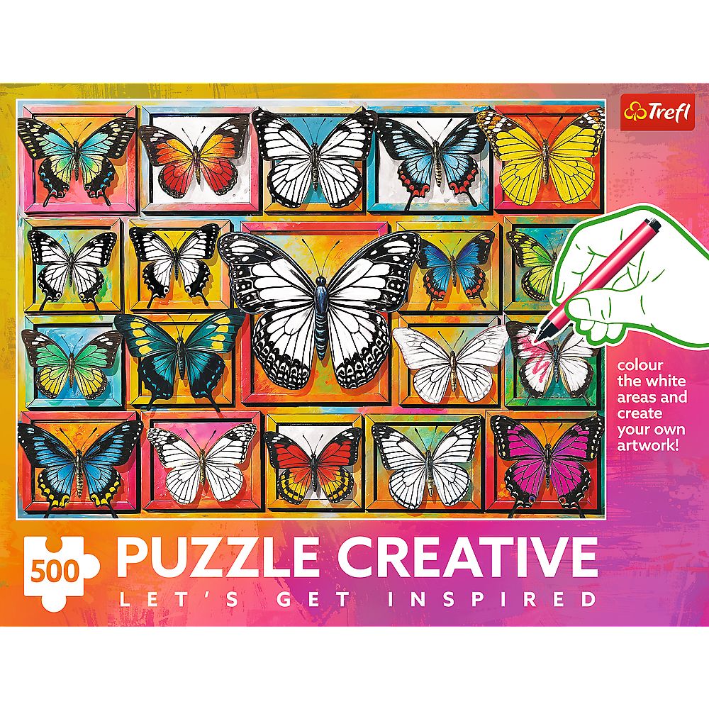 Puzzle Trefl 500 piese - Colecție de Fluturi | Creative - Default Title (2) [ps:d23150e4-7de1-47c2-b165-21e9d2c2895e]