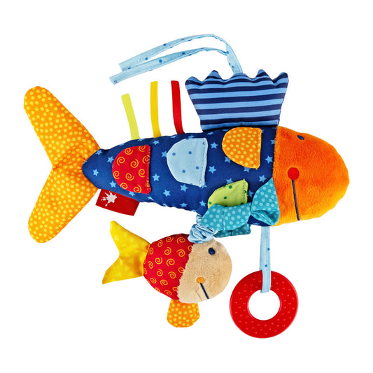 Jucarie senzoriala din plus cu activitati si vibratii Peste, PlayQ Sigikid [ps:75c81f76-294d-4613-babd-fd9ed1606ffb]