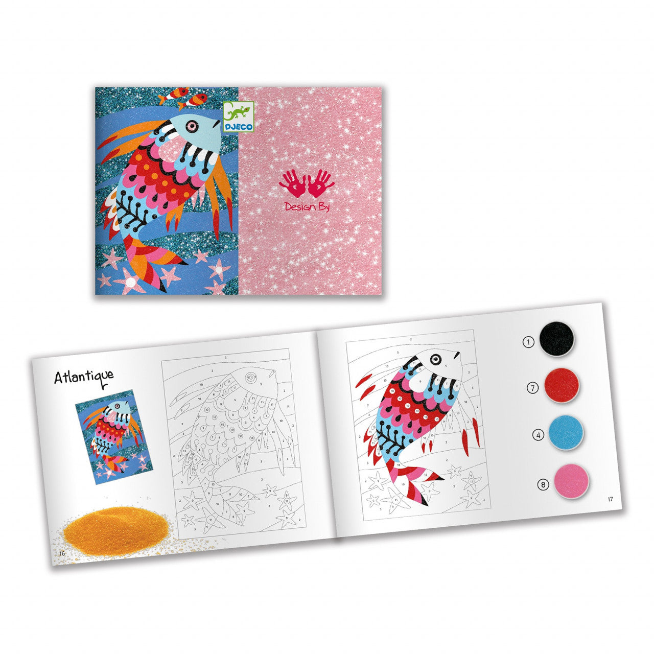 Atelier creativ cu nisip colorat Pesti stralucitori, Djeco - Imagine 4 [ps:6209cba2-0580-4b13-91aa-49973a326fc6]