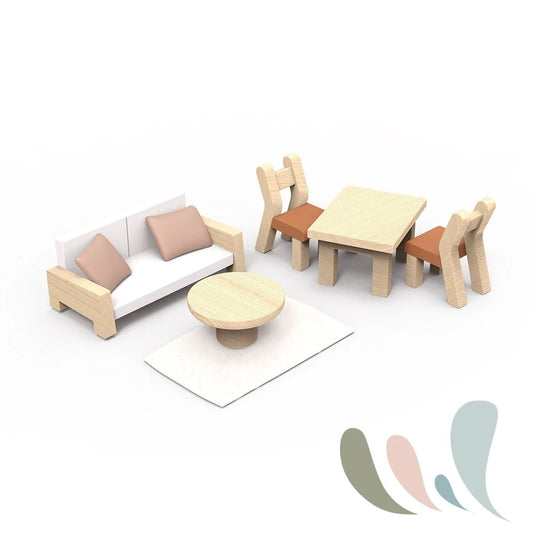 Casa de papusi din lemn cu accesorii, Speedy Monkey - Imagine 4 [ps:0e12f483-5403-44ca-baa1-50443722ee6c]