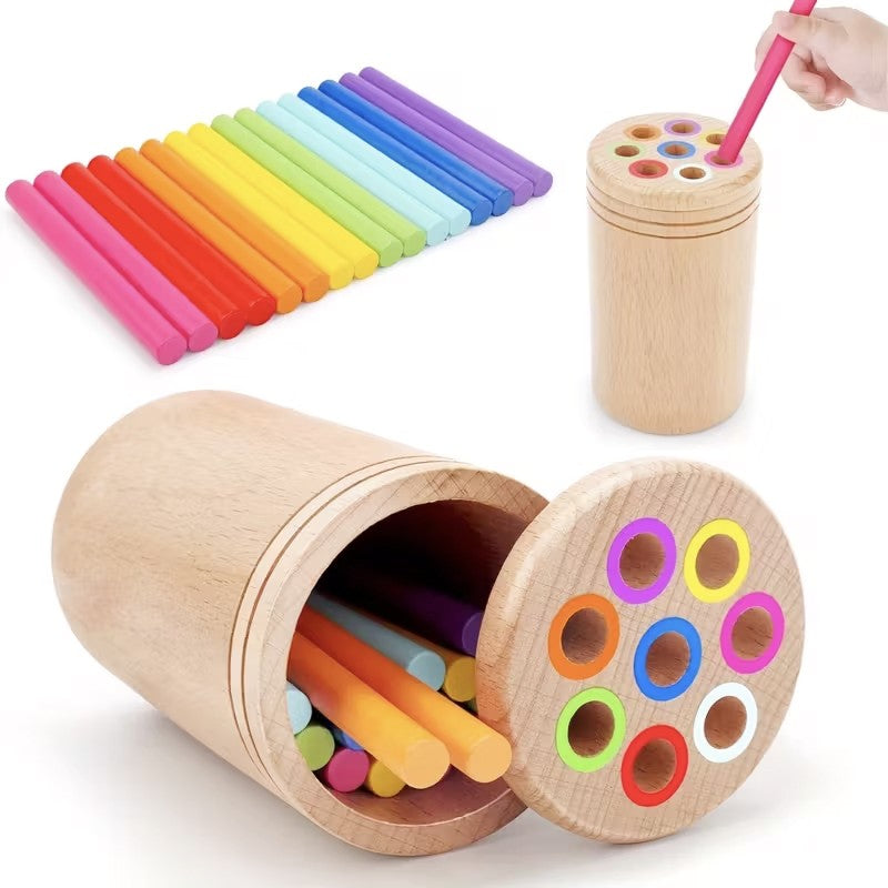 Jucărie Montessori Lemn Flippy, Sortator 19 Piese, 2+ ani - Betisoare (2) [ps:d462c170-5b0d-477e-a3eb-b11b4ddf9526]