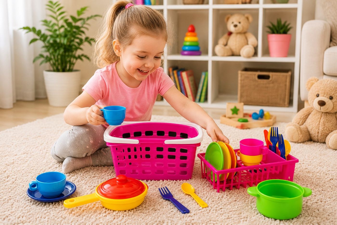 Set Cos cu Maner și Veselă Viva Toys - Jucărie de Rol - Default Title (2) [ps:36b658a4-219f-4290-af08-03baee0a1fe2]
