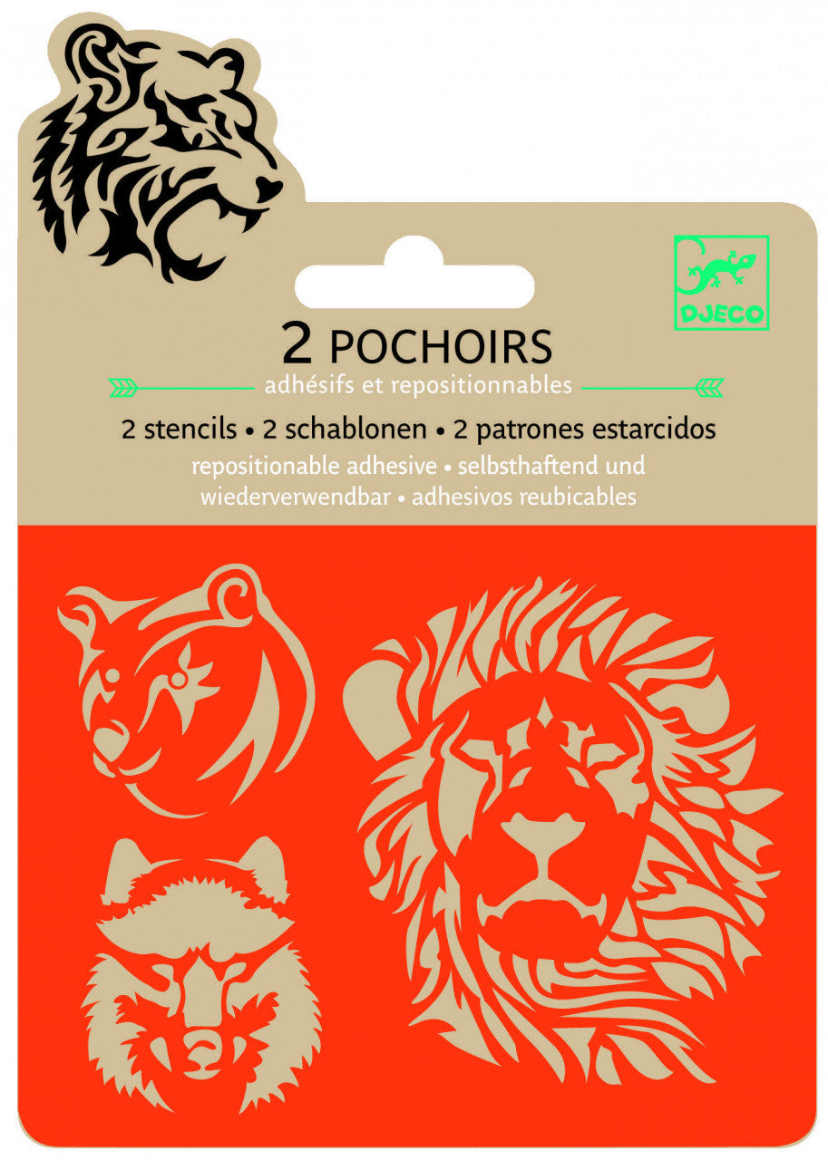 Set sabloane Animale salbatice, Djeco - Imagine 2 [ps:b8bd9876-e35e-4b0b-8f3d-d514bc897aa7]