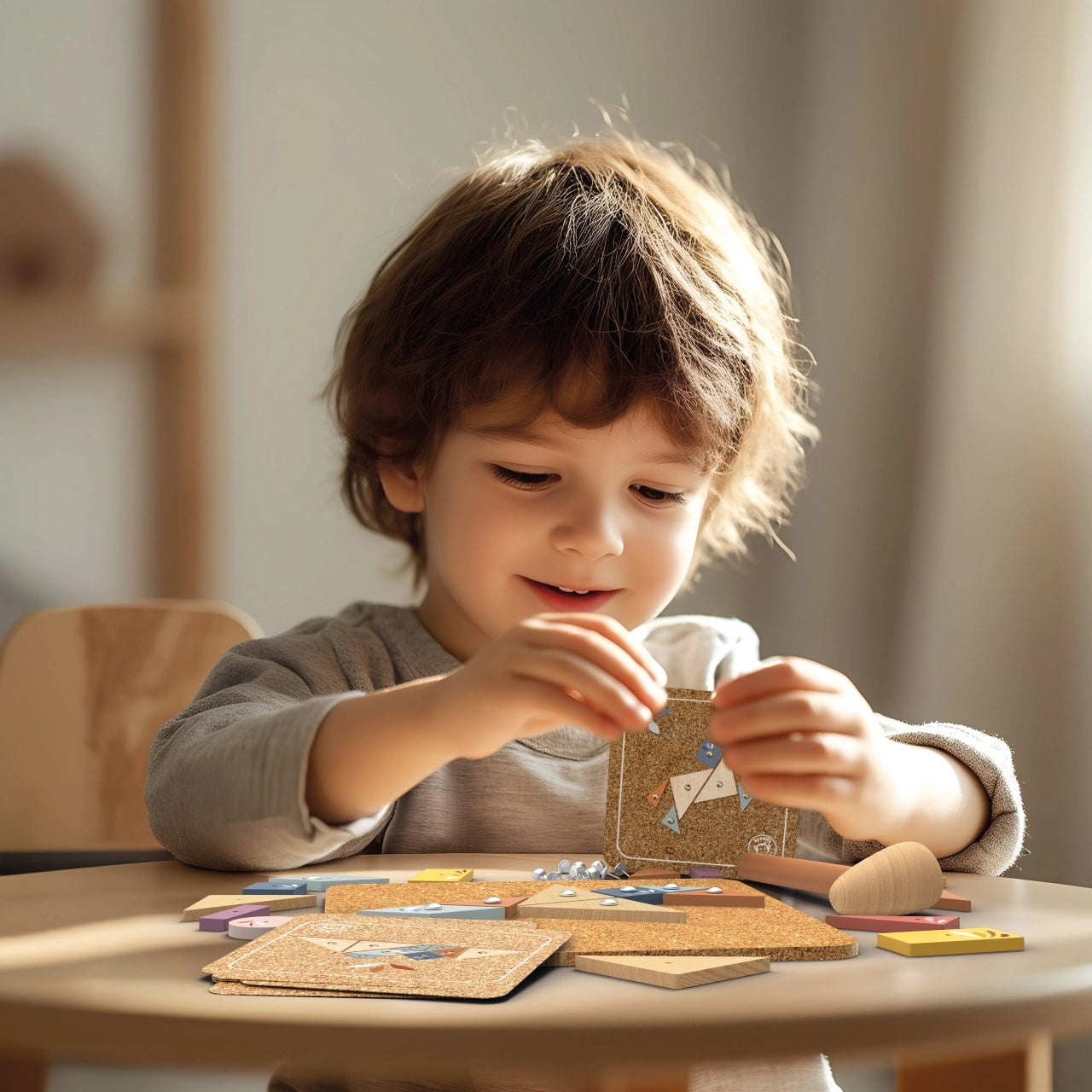Joc educativ cu ciocanel si panou din pluta, Speedy Monkey - Imagine 2 [ps:d2586beb-00b6-4c74-b80d-c017da4bbae2]