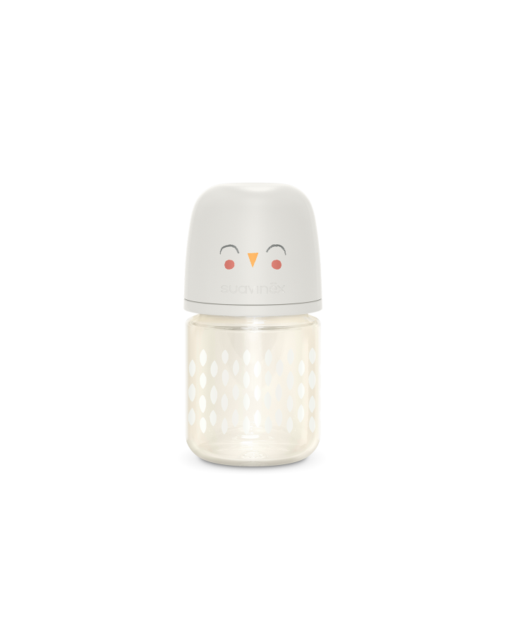 SUAVINEX BONHOMIA BIBERON DE STICLĂ 120ML FIZ SXPRO DEBIT LENT BUFNITĂ BEJ [ps:4a9daeac-cfcc-4ce5-9bc5-7e51e0d76a6f]