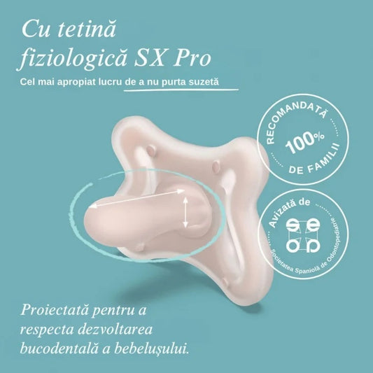 Suzetă fiziologică SX Pro 0-6 luni Zero Zero Suavinex - Imagine 2