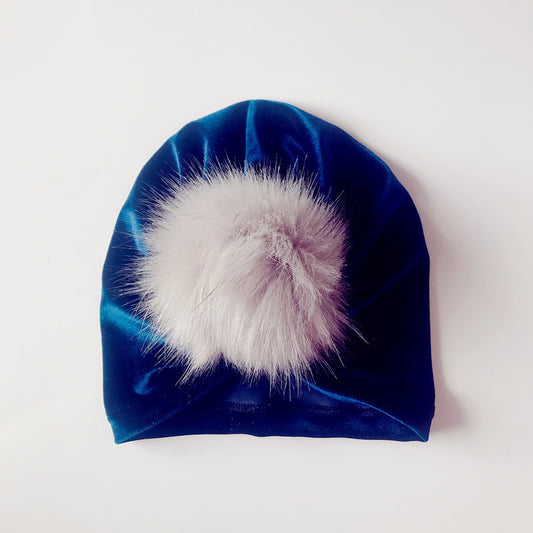 Turban bebelusi din catifea Drool (Culoare: Turquaz) - Albastru