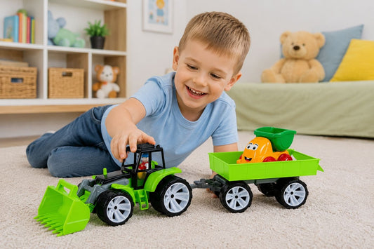 Tractor Bams Viva Toys Negru Verde - Jucărie pentru Copii - Negru Verdeciu (2) [ps:35f63fdc-a36e-4ede-87ec-55418a44d062]