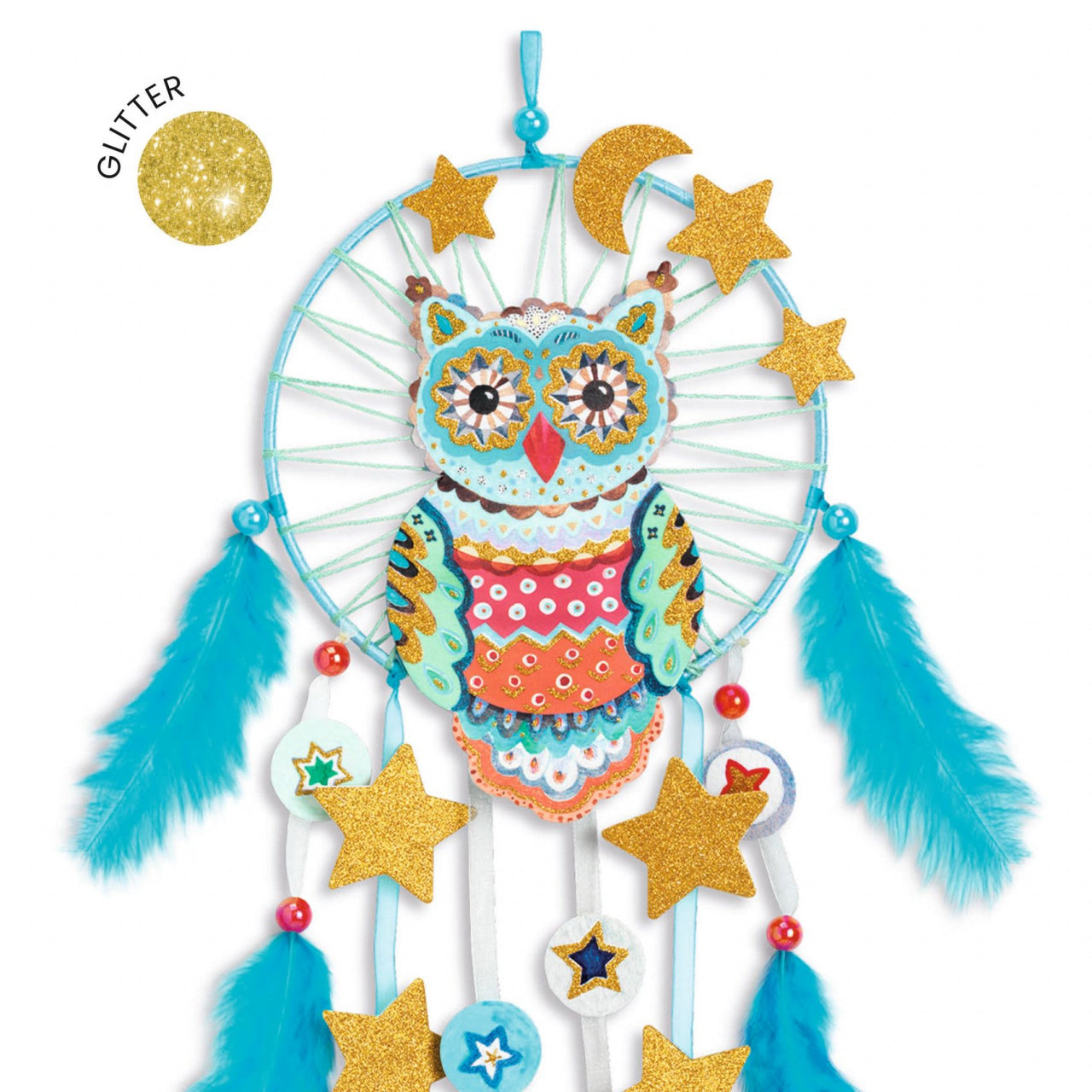 Joc creativ DIY Dreamcatcher bufnita, Djeco - Imagine 5 [ps:f97a505d-9c7e-4925-b7a9-147fa910534a]