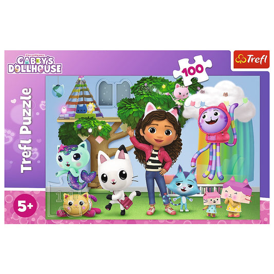 PUZZLE TREFL 100 GABBYS DOLLHOUSE PRIETENII LUI GABBY - Imagine 3 [ps:c5a3ff6e-49be-4dbf-bce6-b71799e981c6]