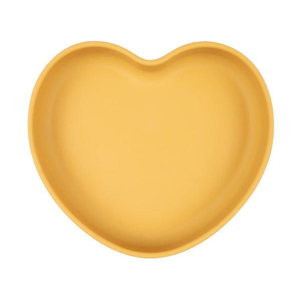 Canpol babies Farfurie din silicon cu ventuză HEART - Galben [ps:4825eeee-6913-4a5a-9a29-a922c71847fb]