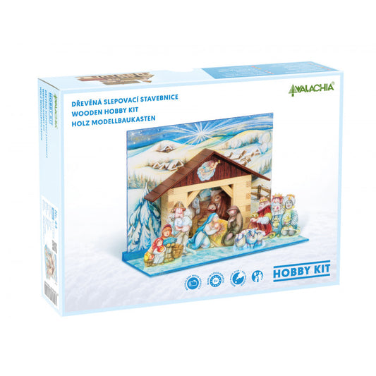 Set constructie arhitectura Ieslea din Betleem, 68 piese din lemn, Walachia [ps:eda71401-aecf-43a1-86df-ffc6a4c7237a]