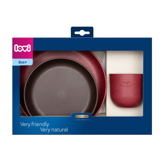 Lovi Set 2 Farfurii Si Cana Granola 21/532_Bei - Roșu [ps:4142f862-e6a2-4611-a665-5e1c452774b2]