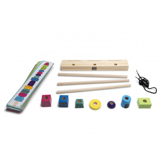 Joc de stivuire Turnuri din margele logice, BS Toys [ps:73f8eee6-427d-47e0-b064-83cec1363a20]