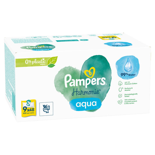 PAMPERS Aqua, servetele umede, pentru copii, 6 pachete x - Imagine 2