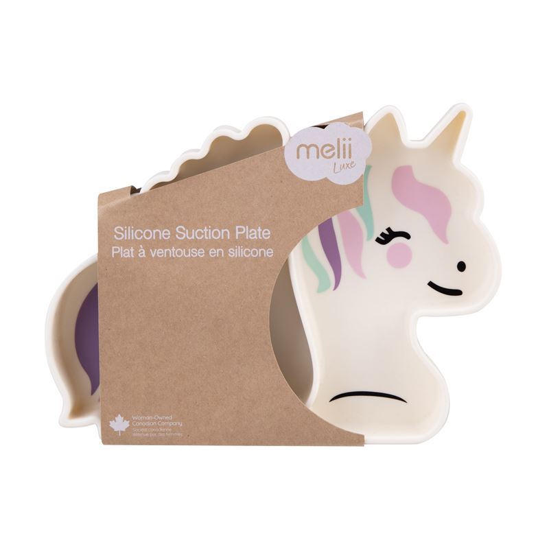 FARFURIE COMPARTIMENTATA DIN SILICON CU VENTUZA, MELII LUXE, UNICORN [ps:8d534137-ac40-4c09-aa02-aae204fff8a8]