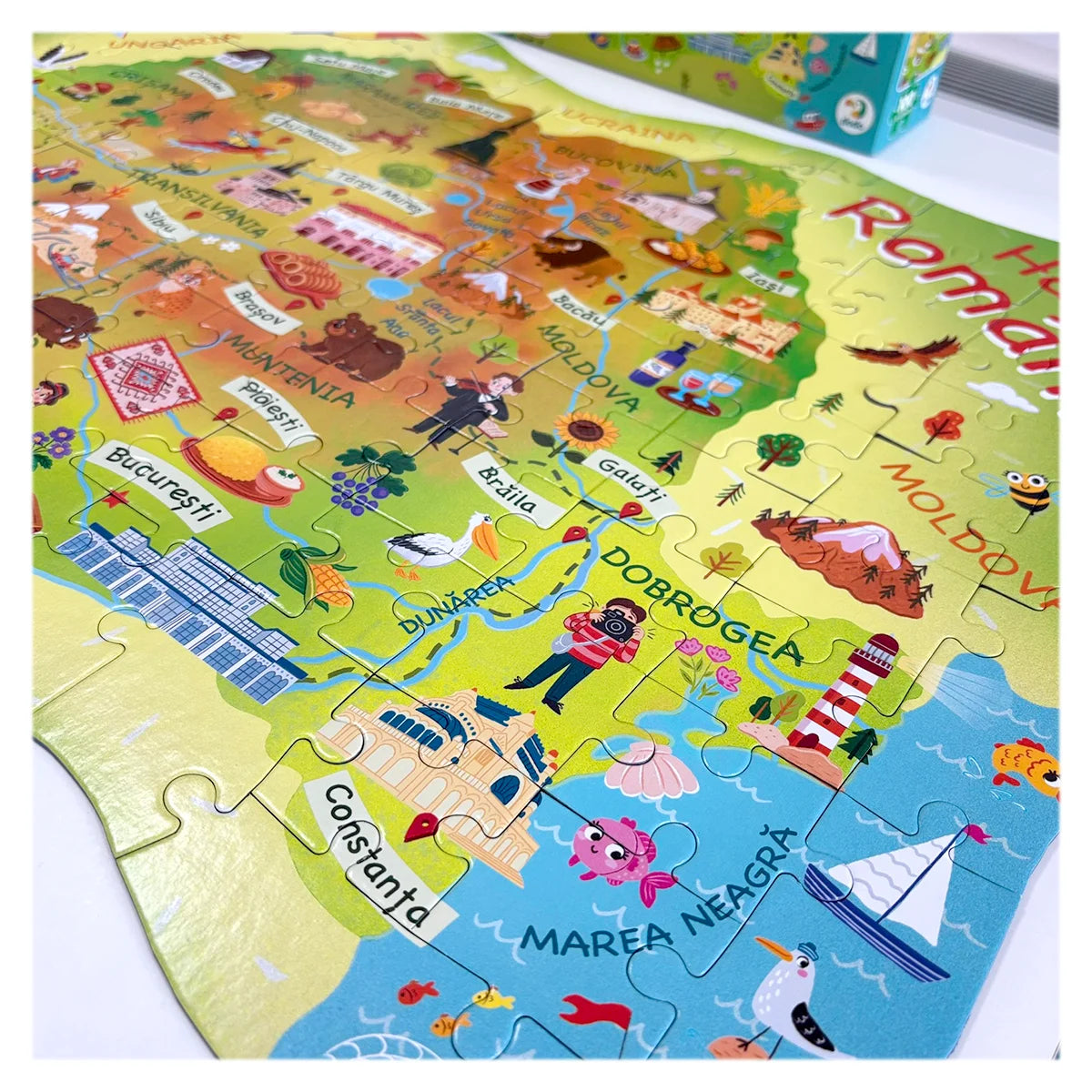 Puzzle Harta României 100 piese Dodo Toys - Default Title (2) [ps:86be4b99-f1e9-4534-9297-930907a4f7e0]