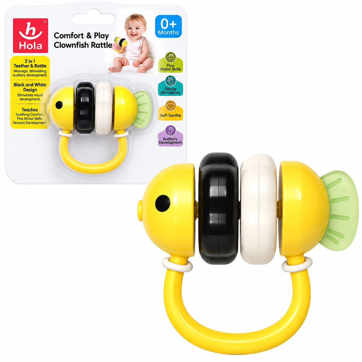 Zornăitoare Pește Clovn Jucării Bebe - Stimulare Senzorică - Default Title (2) [ps:50747b60-3a27-4c18-b54e-86620068c625]