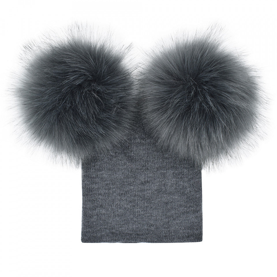 Caciulita cu pampoane Drool (Culoare: Kaki) [ps:b58c84cf-52a3-434d-bdb3-9e5855f98fca]