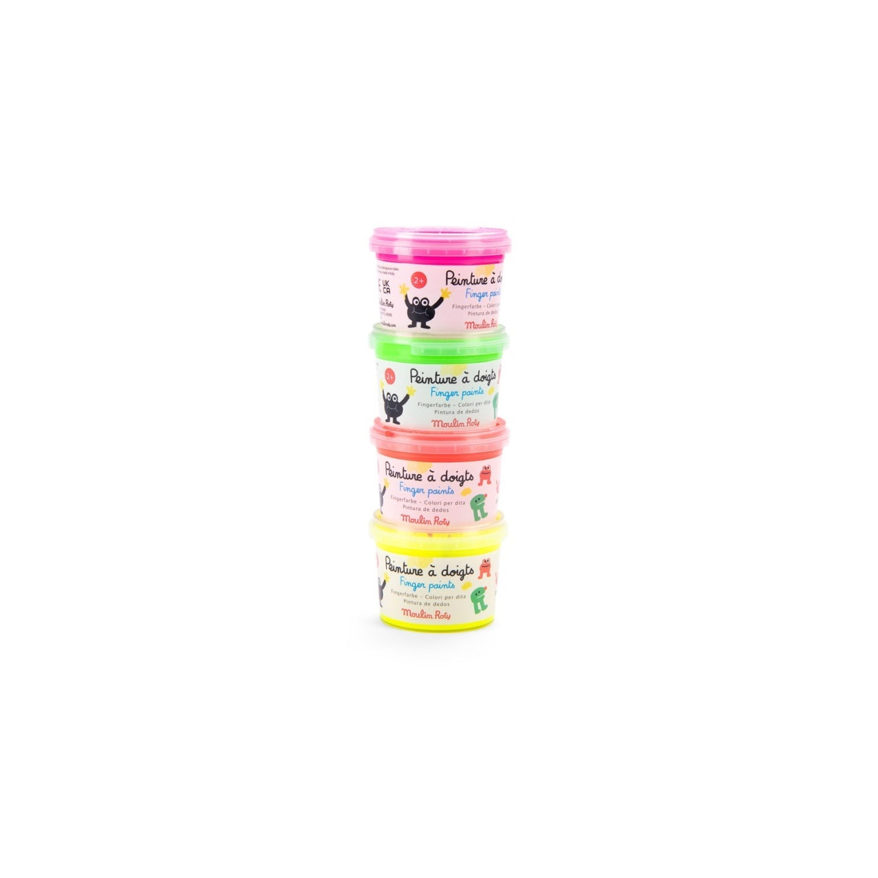 Acuarele 4 culori neon pentru pictat cu mana, Moulin Roty - Imagine 4 [ps:98e0944c-7327-4995-a607-d269e6945a04]