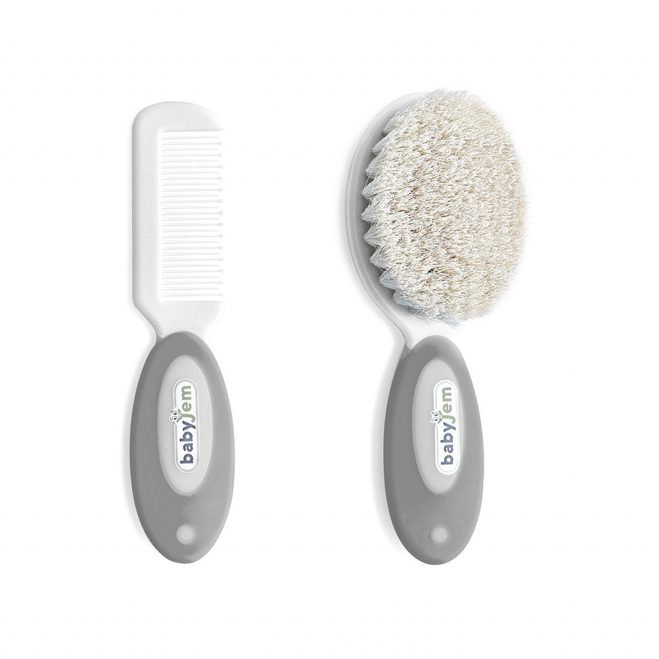 Set pieptan si perie din peri naturali BabyJem (Culoare: - Gri [ps:ba5eefcd-4b52-408c-8987-b86e2506f778]