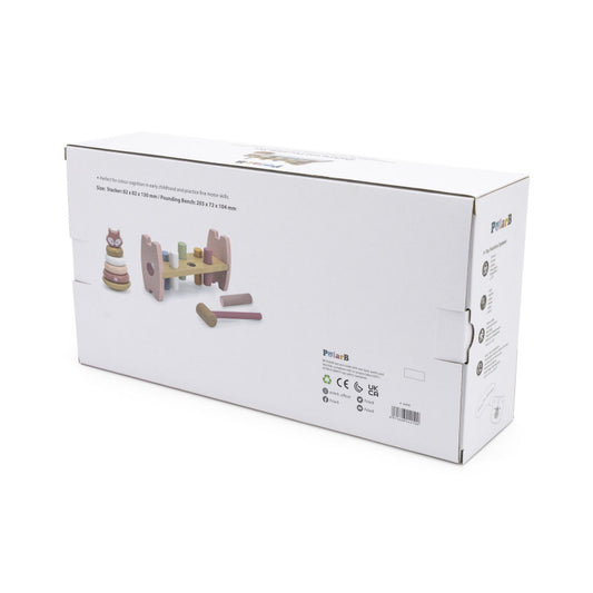Set stivuitor si mini banc cu ciocan, Vulpe, PolarB Viga [ps:461cab02-8c40-4fd1-ad56-e9fa058d2550]
