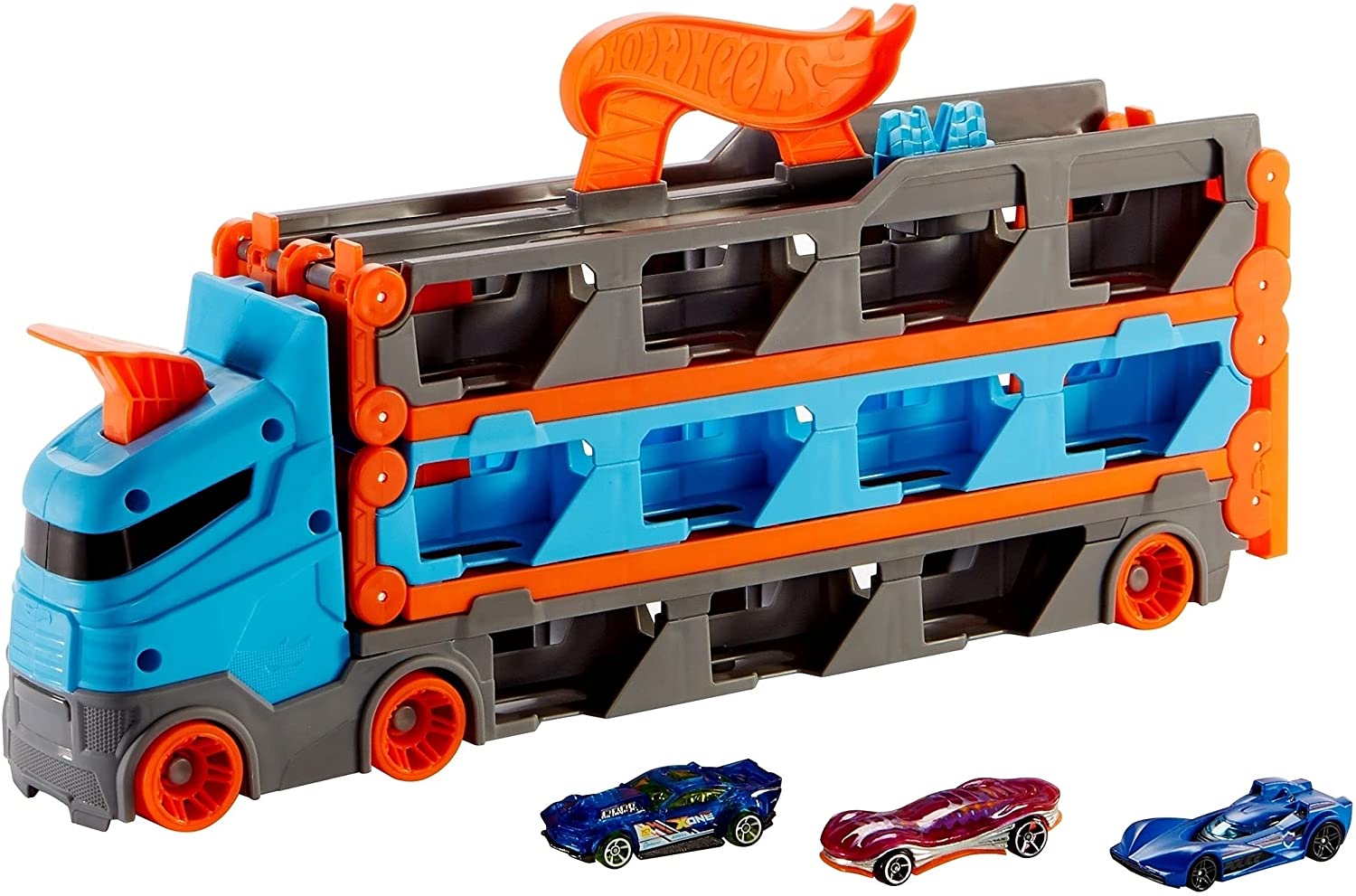HOT WHEELS 2 IN 1 MEGA TRANSPORTATOR MASINI PISTA Mattel - Imagine 2