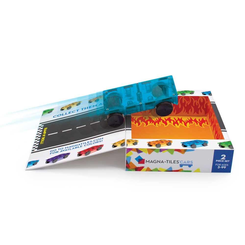 MAGNA-TILES Extensie 2 Mașinuțe Galben și Verde - Albastru si Portocaliu (2) [ps:17610ea7-5d76-4048-a5e1-41d8ba4e9fa6]