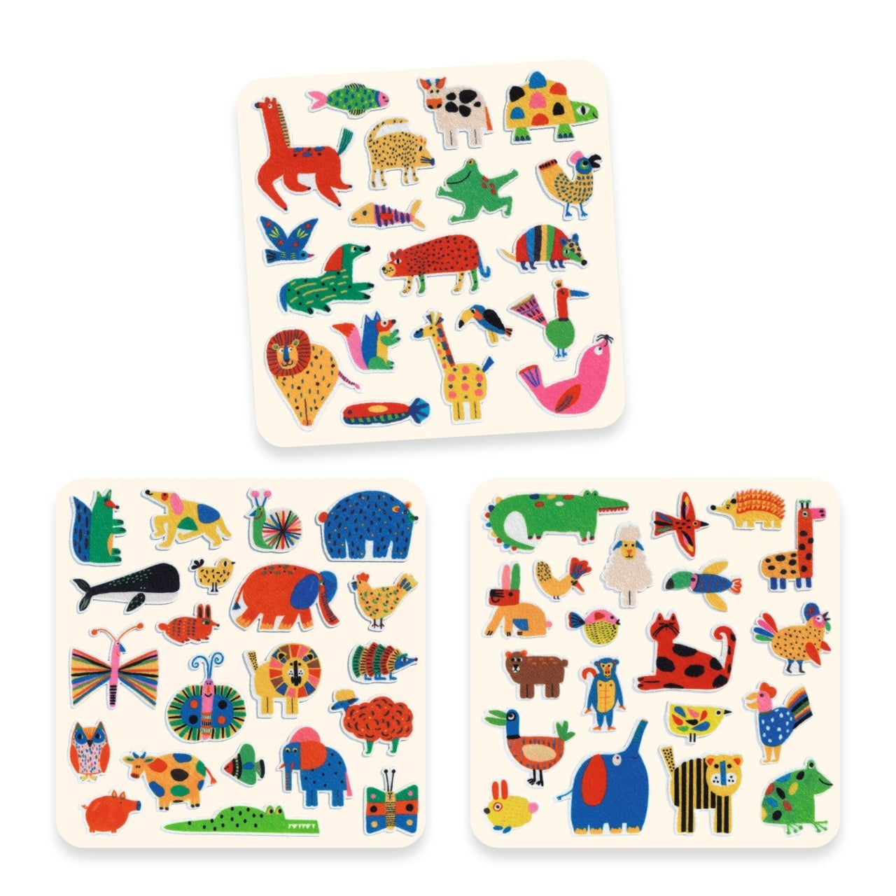 Set 60 stickere din fetru - Animale Vesele, Djeco - Imagine 4 [ps:4174b2b9-a691-4734-a4c8-13bed5eef5b2]