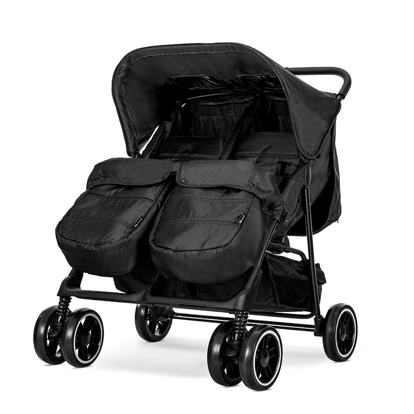 Cărucior Gemeni Lorelli Twin, Cool Grey - Reglabil - Black (2) [ps:19640872-81e4-4412-be89-e92b059b1ca9]