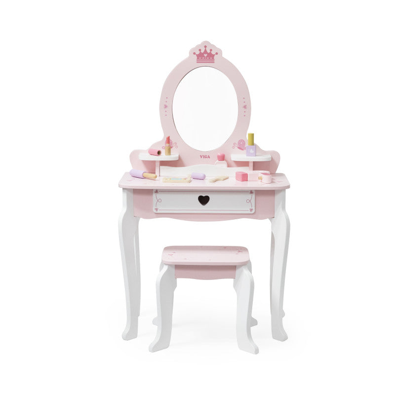 Masuta de Toaleta din Lemn cu 8 Accesorii design Printesa, Viga [ps:0f7b18f0-e6a2-47c4-a7f5-4637e273ff42]