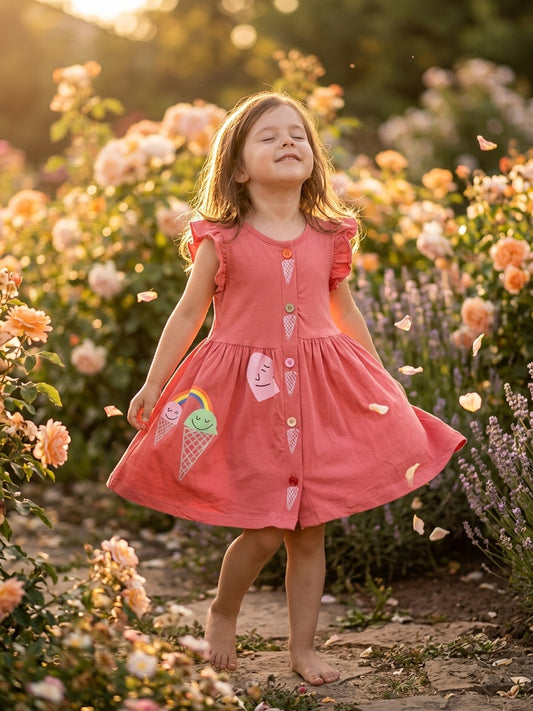 Rochie fetiță cu înghețată și curcubeu, bumbac, Osso - 3 ANI (2) [ps:0f98640f-f10d-4522-90a0-643edc703398]