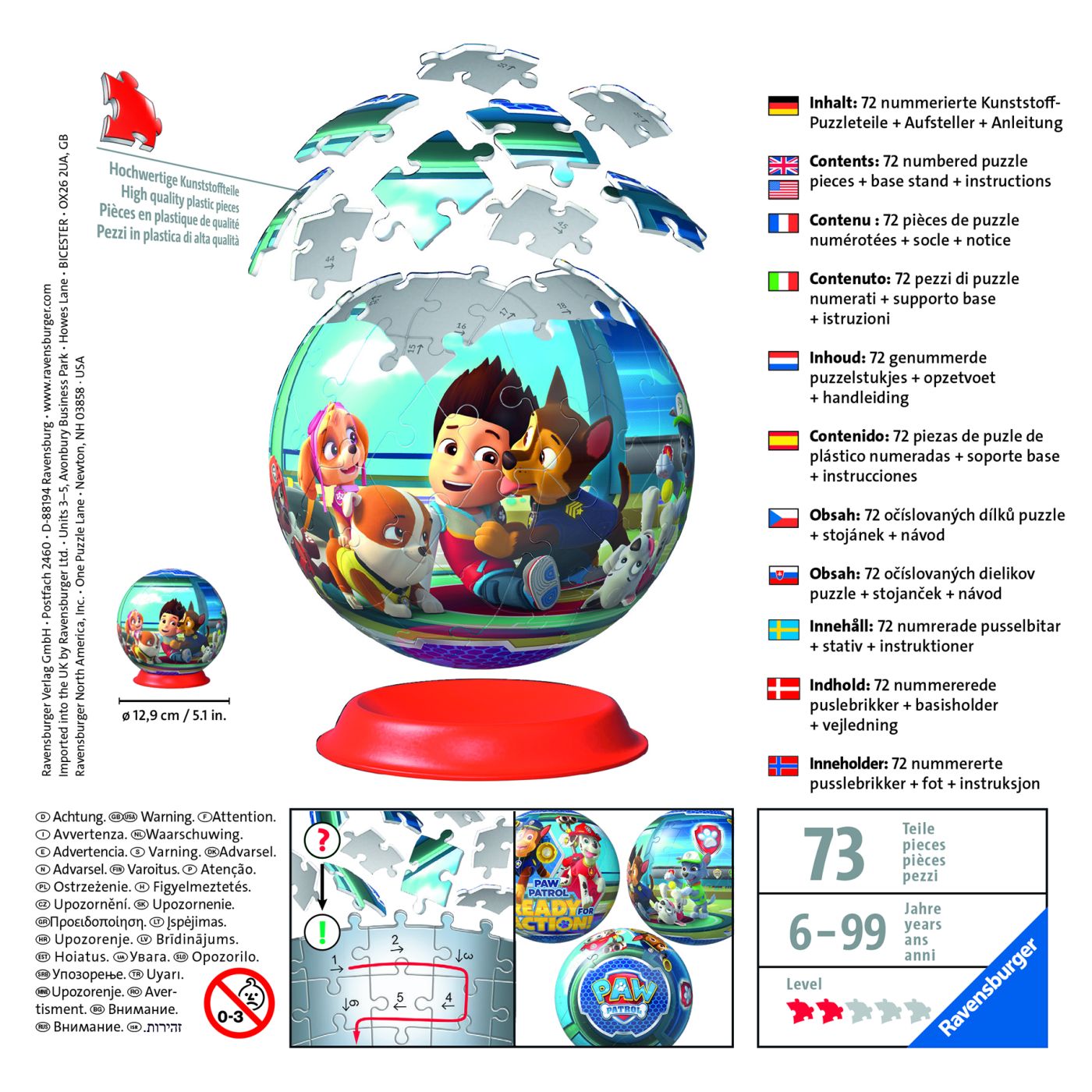 Puzzle 3D Glob Patrula Cățelușilor Ravensburger - Default Title (2) [ps:39be0f18-8779-4b3d-b0d3-83b783e2e1c7]