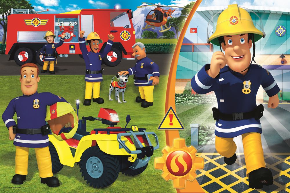 PUZZLE TREFL 24 MAXI BRAVUL POMPIER SAM - Imagine 2