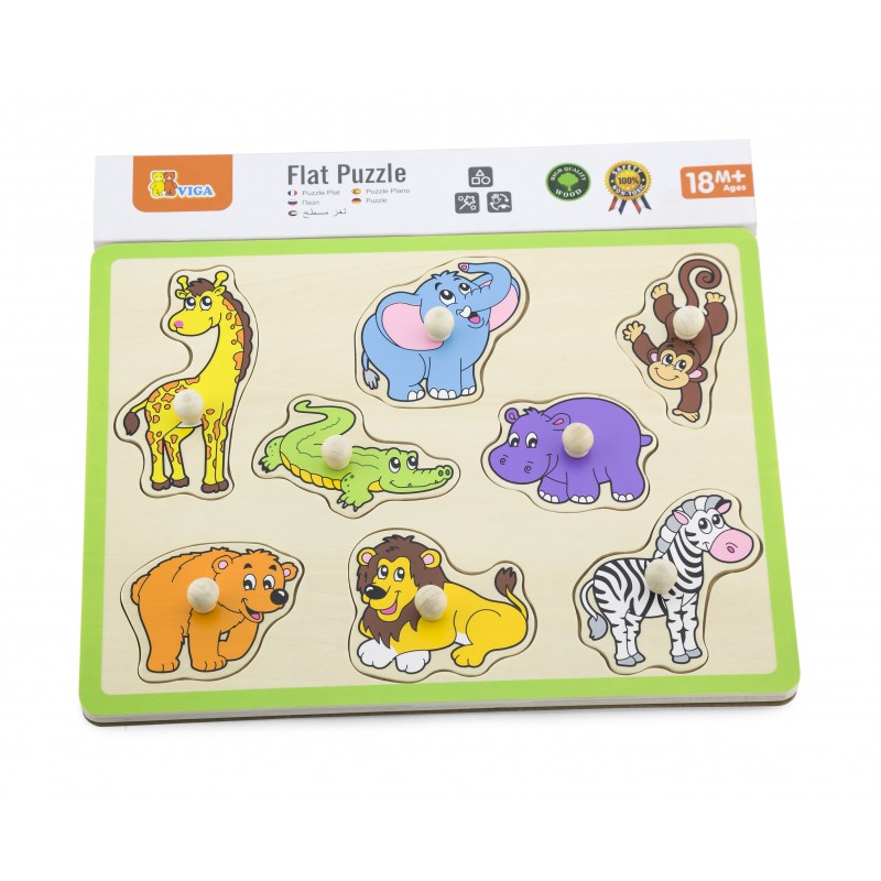 Puzzle cu maner - Animale salbatice, Viga [ps:bc019eb1-f3da-4c58-a0b4-b93a69bb908d]