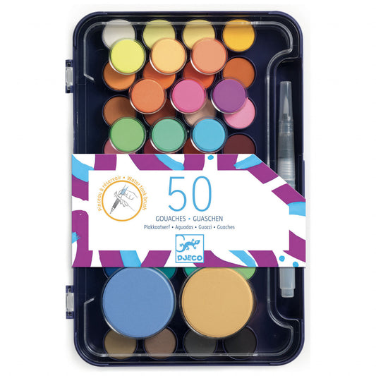 Paleta artistului, 50 de culori guase, Djeco - Imagine 2 [ps:333d34f9-8a7c-4e0e-86fb-2991fb45ec6a]
