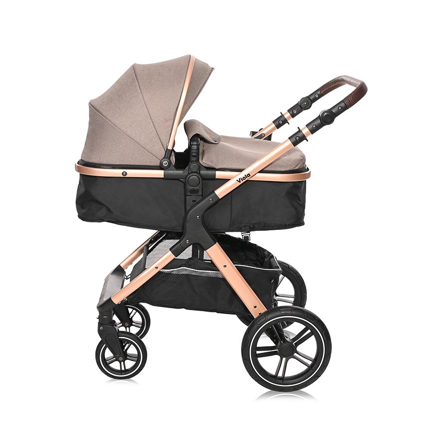 Cărucioar cu Landou Transformabil Lorelli Viola, Tropical - Pearl Beige A (2) [ps:1909768b-2206-4b01-8fba-0c2fb82630b0]