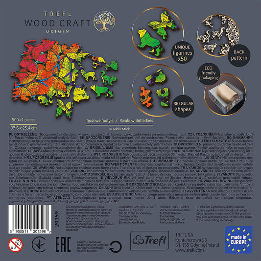 PUZZLE TREFL DIN LEMN 500+1 PIESE FLUTURASII COLORATI - Imagine 4 [ps:3bbab9f9-8a7c-4e3f-998d-e10f895ae9ec]
