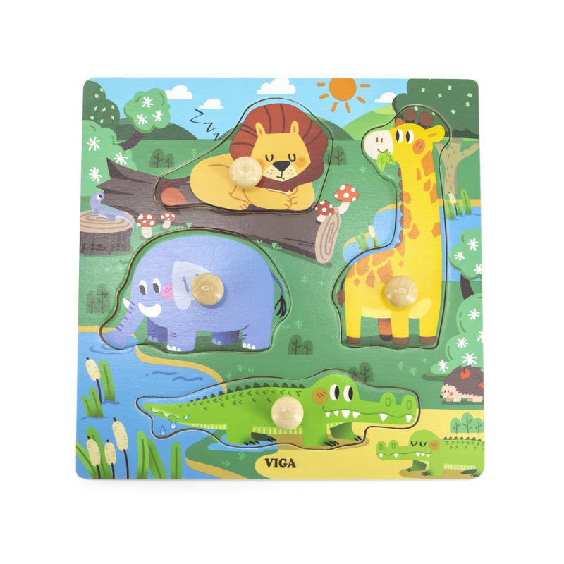 Puzzle cu manere - Animale salbatice in habitat, Viga [ps:4e0f31e5-f848-46e0-987e-51c4fea971c2]
