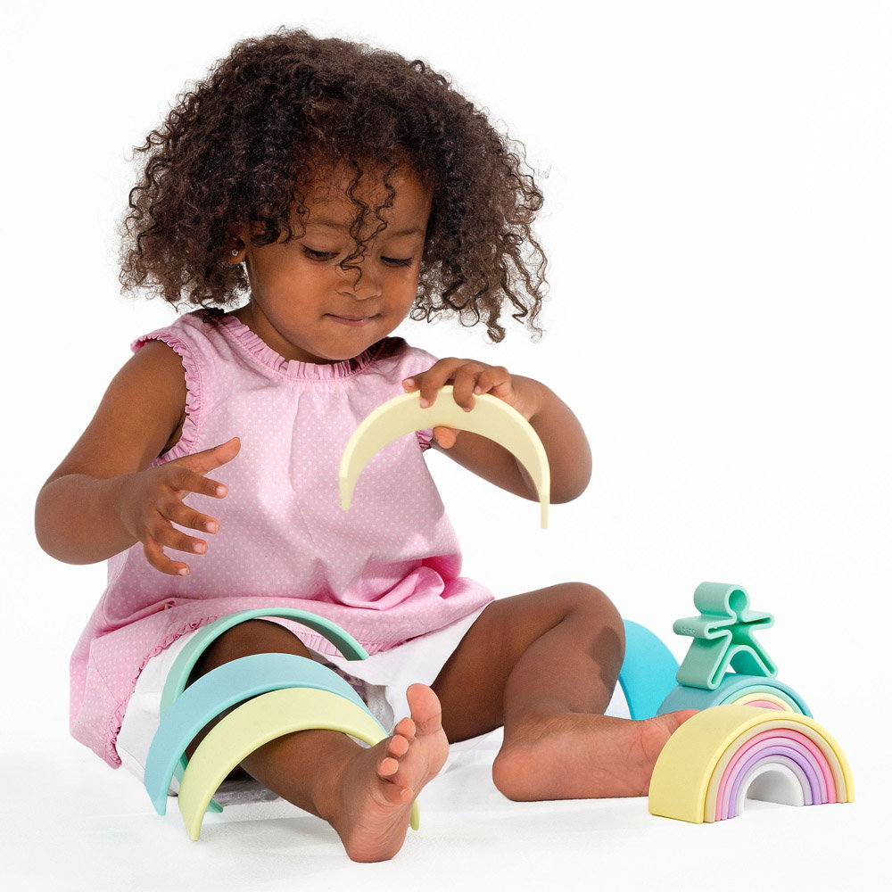 Rainbow Joc Montessori Stivuire 12 piese Dena Toys - Default Title (2) [ps:354c4298-f2c9-4f38-ae04-fedb0e3ffbd5]