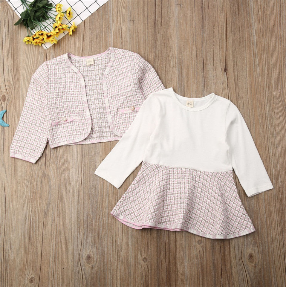 Set sacou cu rochita Drool (Marime: 110, Culoare: Alb cu negru) [ps:d4fa42c3-2530-4da7-be1a-8be10a3c97da]