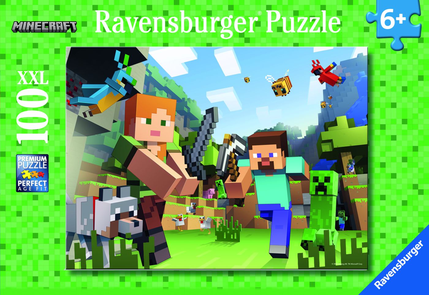 Puzzle Minecraft 100 XXL Ravensburger - Piese Mari - Default Title (2) [ps:74869e19-0698-4092-ae6d-b0c66197fe3d]