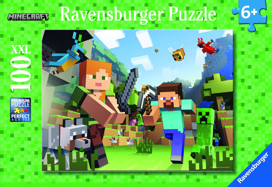 Puzzle Minecraft 100 XXL Ravensburger - Piese Mari - Default Title (2) [ps:74869e19-0698-4092-ae6d-b0c66197fe3d]