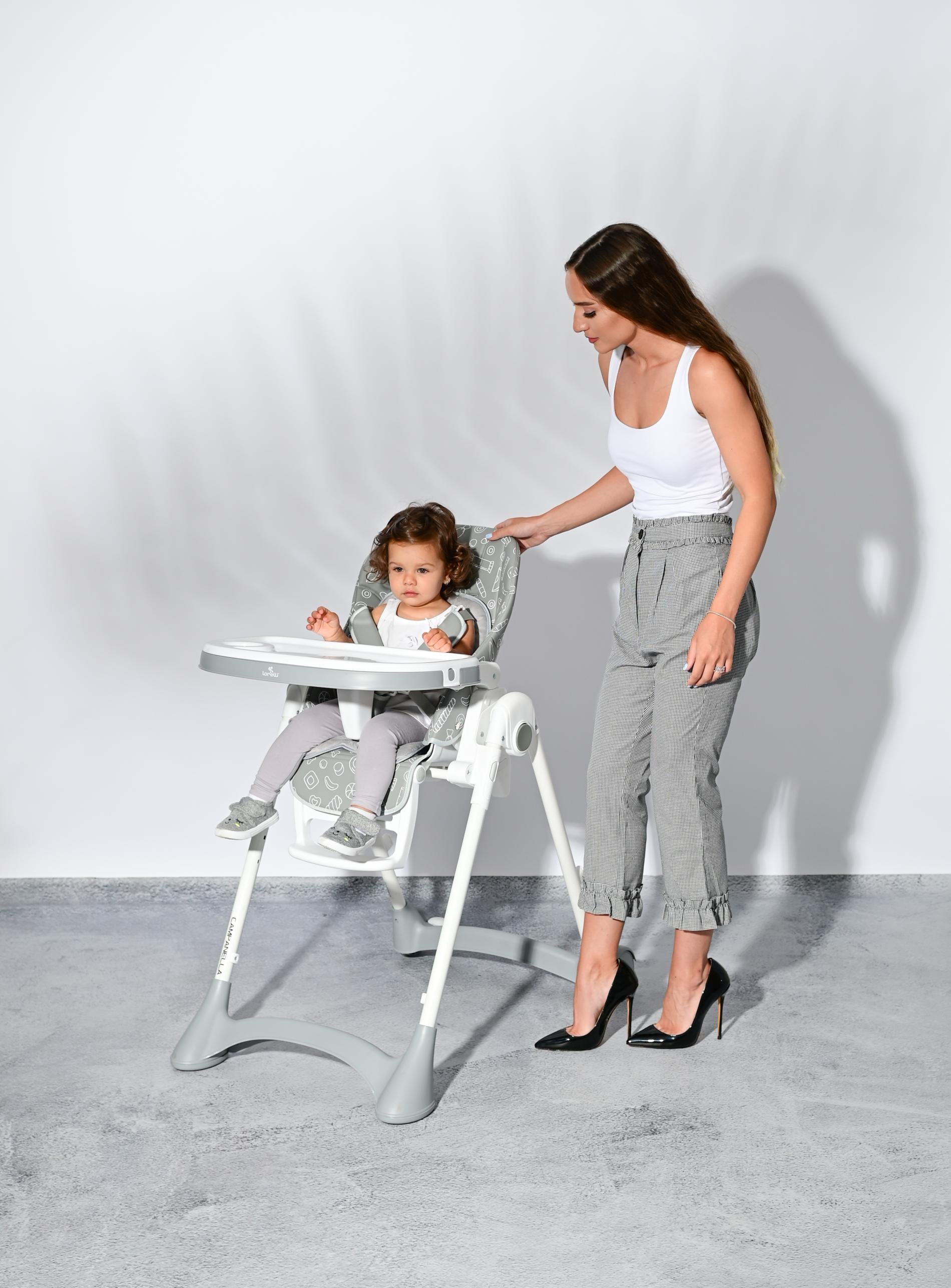 Scaun de Masă Lorelli Campanella, 6-36 luni, Grey Candy - alb pufos (2) [ps:2d5b95c7-fd32-4337-bc0c-229f5e926c65]