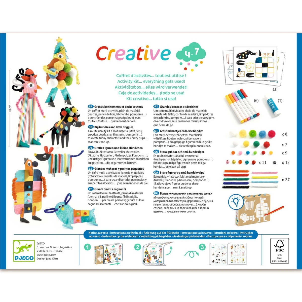 Set Creativ 3 Prieteni și Companionii lor, Djeco - Default Title (2) [ps:6747484a-557c-4131-8e2a-e6863b3377d7]