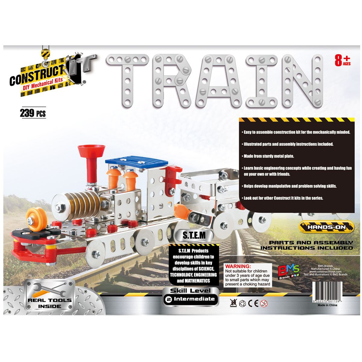 Kit STEM Locomotiva cu aburi și doua vagoane, nivel - Imagine 2 [ps:a1114336-5b49-43a1-a522-6f6b0be25664]