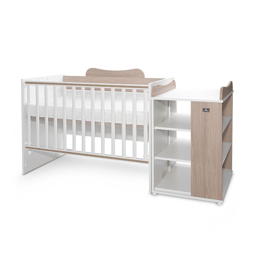 Pătuț Modular Multifuncțional Lorelli Multi, White Orchid - White & Amber (2) [ps:a7537ec5-45bc-454e-a7e0-be3c5e881d94]
