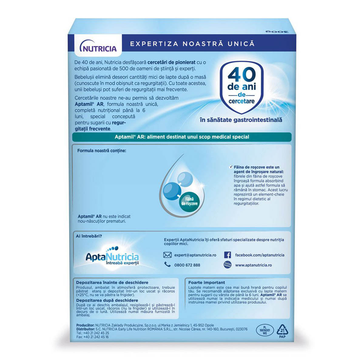 APTAMIL AR, formula speciala lapte praf, pentru sugari - Imagine 3 [ps:103cd415-d352-43b1-a3e4-6ace77c0b6b0]