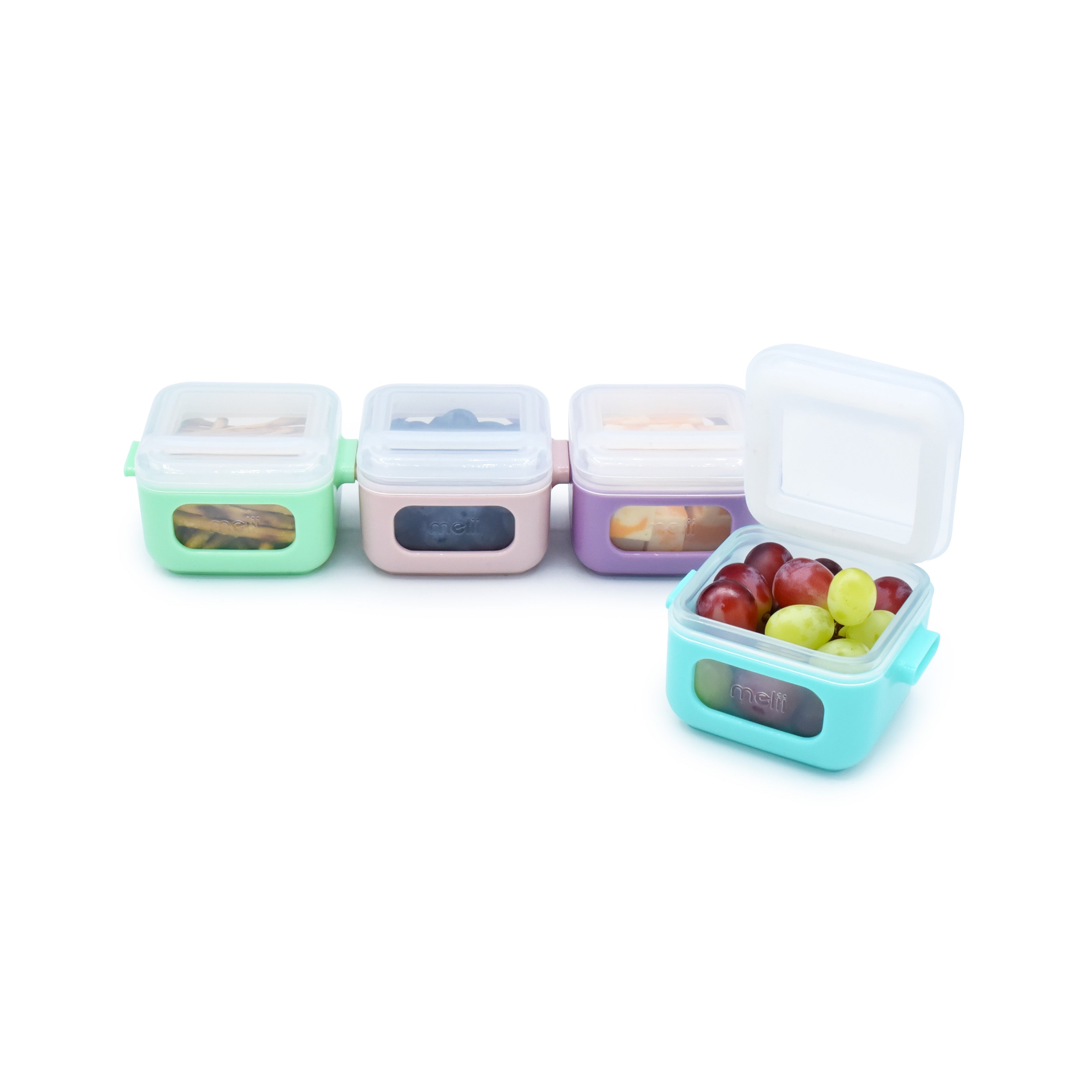 SET 4 RECIPIENTE SILICON SNAP&GO CUBES, MELII, 4*118 ML - Imagine 2
